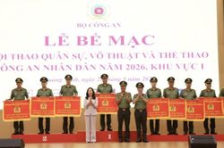 Đội tuyển C&ocirc;ng an tỉnh xuất sắc gi&agrave;nh giải Nh&igrave; to&agrave;n đo&agrave;n tại Hội thao qu&acirc;n sự, v&otilde; thuật v&agrave; thể thao C&ocirc;ng an nh&acirc;n d&acirc;n năm 2026