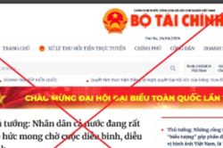 Bộ Tài chính đề nghị gỡ bỏ trang thông tin giả mạo để ngăn chặn lừa đảo mạng