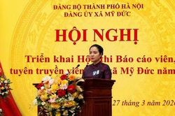 Mỹ Đức lan tỏa Nghị quyết qua Hội thi Báo cáo viên, tuyên truyền viên giỏi
