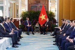 Tổng Bí thư, Chủ tịch nước tiếp lãnh đạo một số doanh nghiệp lớn của Singapore
