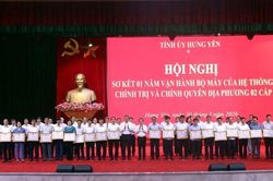 Hưng Yên sơ kết 1 năm vận hành bộ máy của hệ thống chính trị và chính quyền địa phương 2 cấp