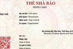 Mẫu thẻ nhà báo mới 2026 có gắn mã QR nhận diện thông tin