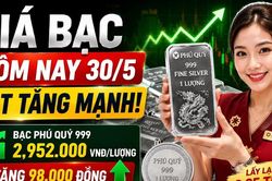 Giá bạc sáng nay 30/5 đảo chiều tăng sau chuỗi giảm liên tiếp