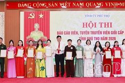 Bế mạc Hội thi Báo cáo viên, tuyên truyền viên giỏi khu vực trung tâm tỉnh Phú Thọ năm 2026