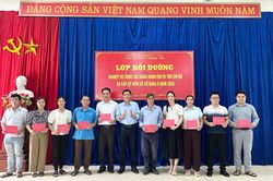 59 bí thư chi bộ, cấp ủy viên cơ sở hoàn thành lớp bồi dưỡng nghiệp vụ công tác Đảng
