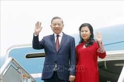 Tổng Bí thư, Chủ tịch nước Tô Lâm và Phu nhân đến thủ đô Manila thăm cấp Nhà nước Cộng hòa Philippines