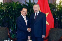 Tổng Bí thư, Chủ tịch nước Tô Lâm hội kiến Chủ tịch Quốc hội Singapore