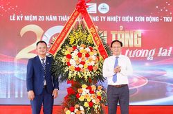 Công ty Nhiệt điện Sơn Động - TKV kỷ niệm 20 năm thành lập, đón nhận Cờ thi đua của UBND tỉnh Bắc Ninh