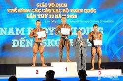 Đồng Nai giành 3 huy chương vàng, hạng tư toàn đoàn Giải vô địch Thể hình toàn quốc