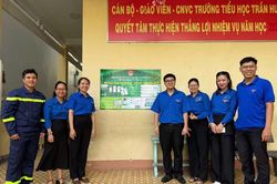 Tặng quà, hỗ trợ học sinh khó khăn và tuyên truyền pháp luật tại Trường Tiểu học Trần Hưng Đạo
