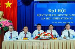 Ông Huỳnh Cẩm Thống tái đắc cử Chủ tịch Hội Mỹ nghệ Kim hoàn tỉnh Cà Mau