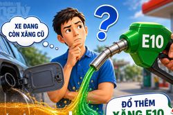 Xe đang còn xăng cũ, đổ thêm xăng E10 có sao không?