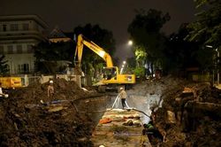 Xuyên đêm tăng tốc dự án xử lý úng ngập khu vực nội đô Hà Nội