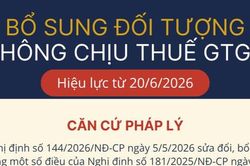 Bổ sung đối tượng không chịu thuế giá trị gia tăng từ 20/6