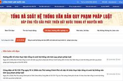 Tập trung cao nhất tổng rà soát hệ thống văn bản quy phạm pháp luật