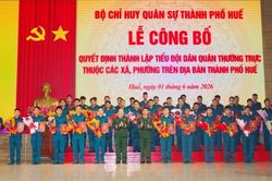 40 Tiểu đội dân quân thường trực sẵn sàng bảo vệ địa bàn ở Huế