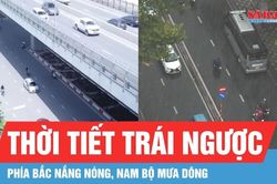 Phía Bắc nắng nóng, Nam bộ tiếp diễn mưa dông