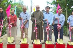 Xã Nhơn Mỹ khởi công xây dựng cầu Hương Quản