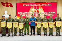 19 ấp tham gia Hội thi Lực lượng tham gia bảo vệ an ninh, trật tự ở cơ sở giỏi xã Đông Hòa