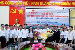 Xã Lấp Vò và Bưu điện tỉnh Đồng Tháp: Ký kết cung ứng dịch vụ bưu chính công ích