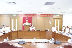 Phó Chủ tịch UBND tỉnh Trịnh Minh Hoàng họp nghe báo cáo tiến độ các dự án điện hạt nhân