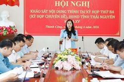 Ban Dân tộc HĐND tỉnh Thái Nguyên khảo sát tại xã Thành Công và Tân Cương