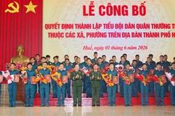 Thành lập 40 tiểu đội dân quân thường trực xã, phường