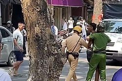 Công an Hà Nội khống chế đối tượng đập phá ô tô của người đi đường
