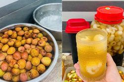 Mẹ đảm bày cách làm trà vải thanh mát, để cả năm vẫn giòn sần sật