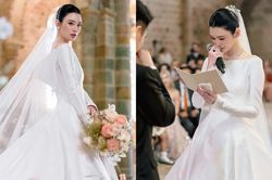 Bí mật phía sau bộ váy cưới sang trọng, thanh tao của 'cô dâu Dior' Hề Mộng Dao