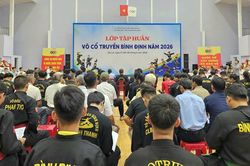 Hơn 100 võ sư, HLV, các lò võ tiêu biểu tham gia tập huấn Võ cổ truyền Bình Định