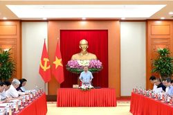 [Ảnh] Tổng Bí thư, Chủ tịch nước Tô Lâm chủ trì làm việc về công tác chuẩn bị sơ kết 1 năm vận hành chính quyền 3 cấp