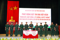 Bộ CHQS tỉnh Ninh B&igrave;nh ph&aacute;t động thi đua đột k&iacute;ch