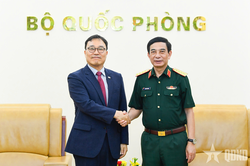 Đại tướng Phan Văn Giang tiếp Đại sứ Hàn Quốc tại Việt Nam