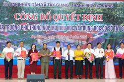 Thành lập Trường Phổ thông Nội trú Tiểu học và Trung học cơ sở Tây Giang