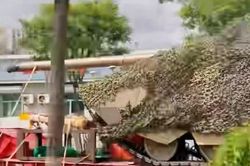 Xe tăng 'kiểu T-14 Armata' chưa từng ra mắt đã được phát hiện ở Trung Quốc