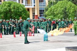 Bộ đội Biên phòng tỉnh Ninh Bình tập huấn phòng cháy, chữa cháy