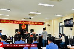 Xét xử trực tuyến vụ án hình sự kết nối 13 điểm cầu ở Đà Nẵng