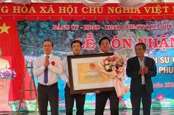 Phù Mỹ Đông đón nhận Bằng xếp hạng di tích cấp tỉnh Mũi Vi Rồng - Núi Tân Phụng