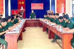 Cụm thi đua số 2 - Bộ Chỉ huy Quân sự tỉnh sơ kết phong trào thi đua Quyết thắng 6 tháng đầu năm