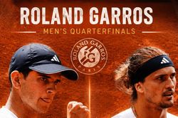 Alexander Zverev đối đầu Rafael Jodar tại tứ kết Roland Garros 2026