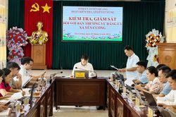 Đoàn kiểm tra, giám sát số 565 của Ban Thường vụ Tỉnh ủy làm việc với Ban Thường vụ Đảng ủy xã Yên Cường và Đường Hồng