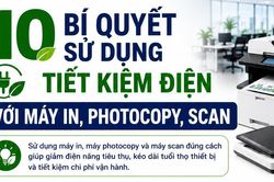 10 bí quyết sử dụng tiết kiệm điện với máy in, photocopy, scan