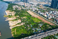 Hà Nội: Cận cảnh khu đất xây dựng công viên đầu tiên trên trục cảnh quan sông Hồng