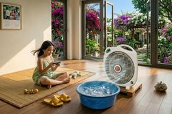 Đặt chậu nước trước quạt có làm mát phòng hơn?