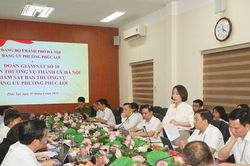 Đoàn Giám sát số 10 của Ban Thường vụ Thành ủy Hà Nội làm việc với phường Phúc Lợi