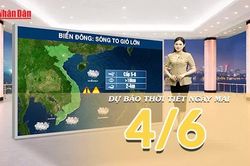 [Video] Dự báo thời tiết đêm nay và ngày mai ngày 4/6/2026: Bắc Bộ hạ nhiệt, Trung Bộ có nắng nóng gay gắt