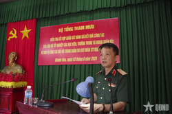 Bộ Tổng Tham mưu kiểm tra, khảo s&aacute;t kết quả c&ocirc;ng t&aacute;c của c&aacute;n bộ tại Trung đo&agrave;n 591