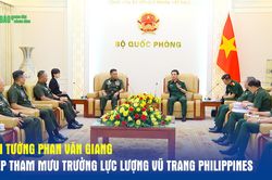 Đại tướng Phan Văn Giang tiếp Tham mưu trưởng Lực lượng vũ trang Philippines