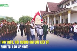Lễ truy điệu, hồi hương hài cốt liệt sĩ hy sinh tại Lào về nước